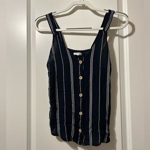 Maurices navy and white striped tank